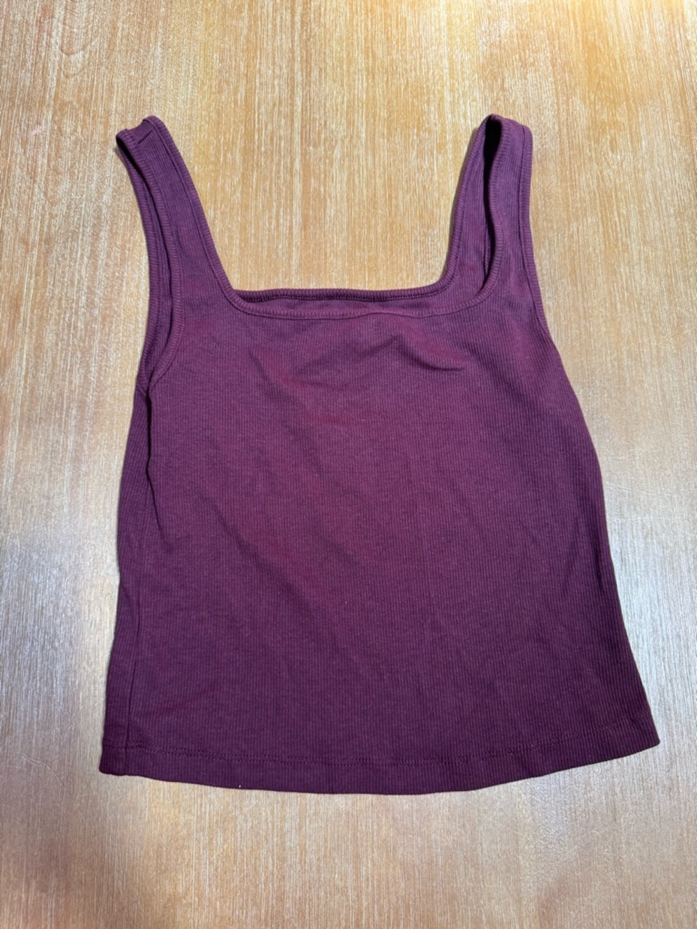 Old Navy Women's Ribbed Square-Neck Tank Top — Burgundy
